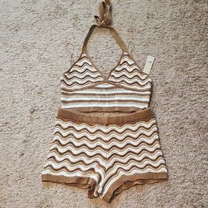 No Boundaries Brown and White Women Shorts
